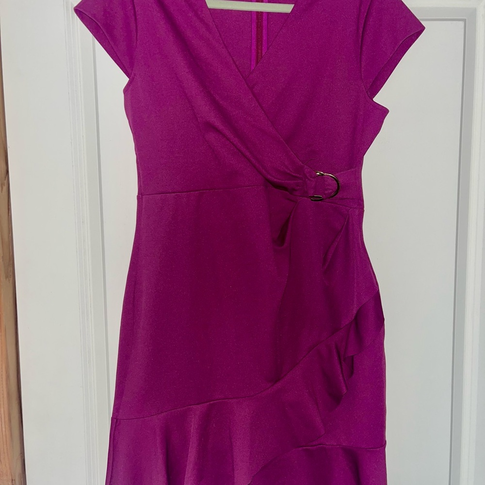 VENUS Fuschia Asymmetrical Wrap Sundress